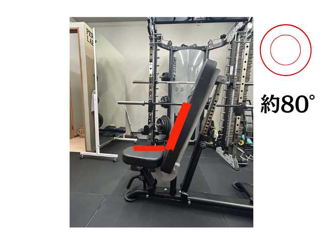 ショルダープレスの際の正しいベンチの角度